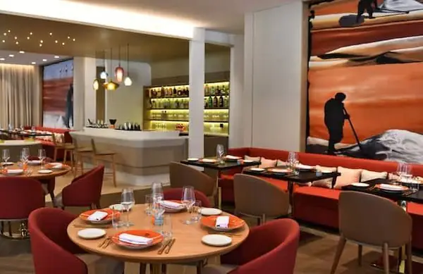 Espacio de recepción de un hotel asociado, Taghazout