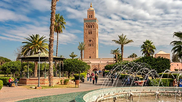 Minarete de la Koutoubia y sus jardines, Marrakech